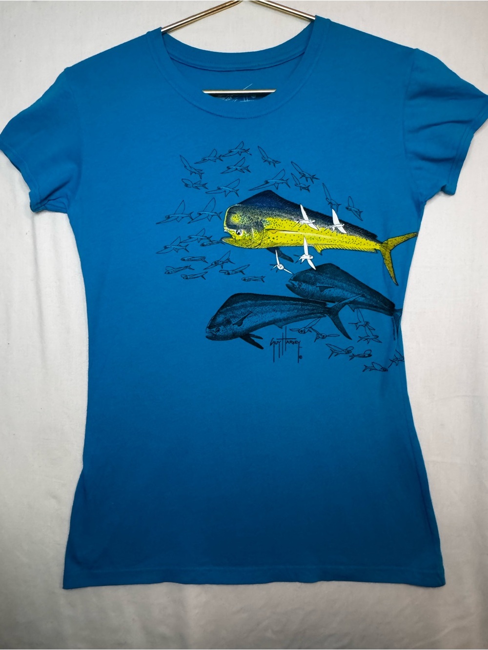 Guy Harvey Blue Mahi Mahi Fish Graphic Tee - Brand: